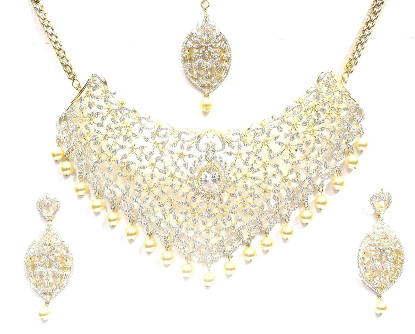 Jewelshingar Jewellery Fine Gold Plated Necklace For Women ( 36439-nad )