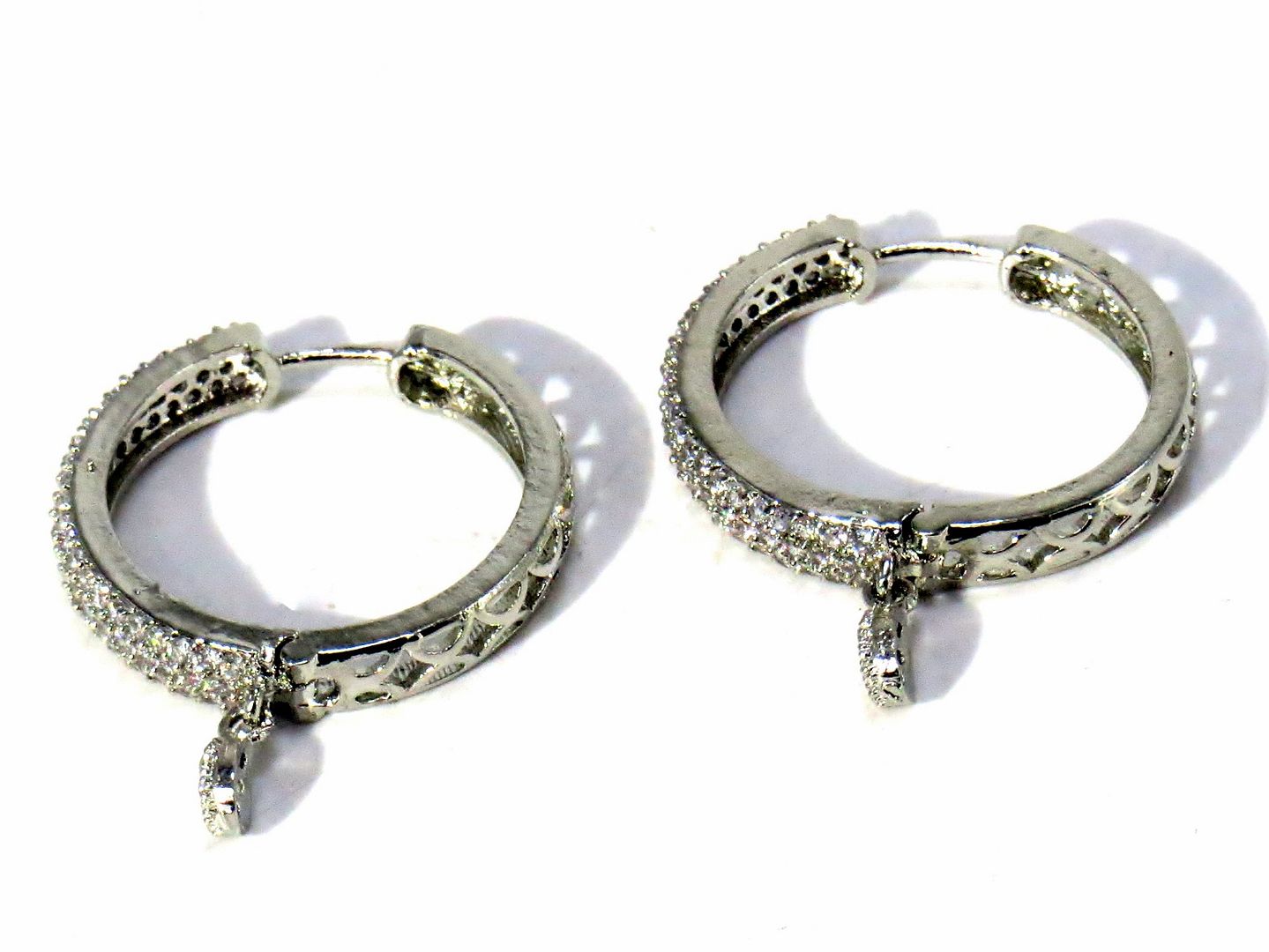 Jewelshingar Jewellery Silver Plated Diamond Earring For Women ( 62161EAD )