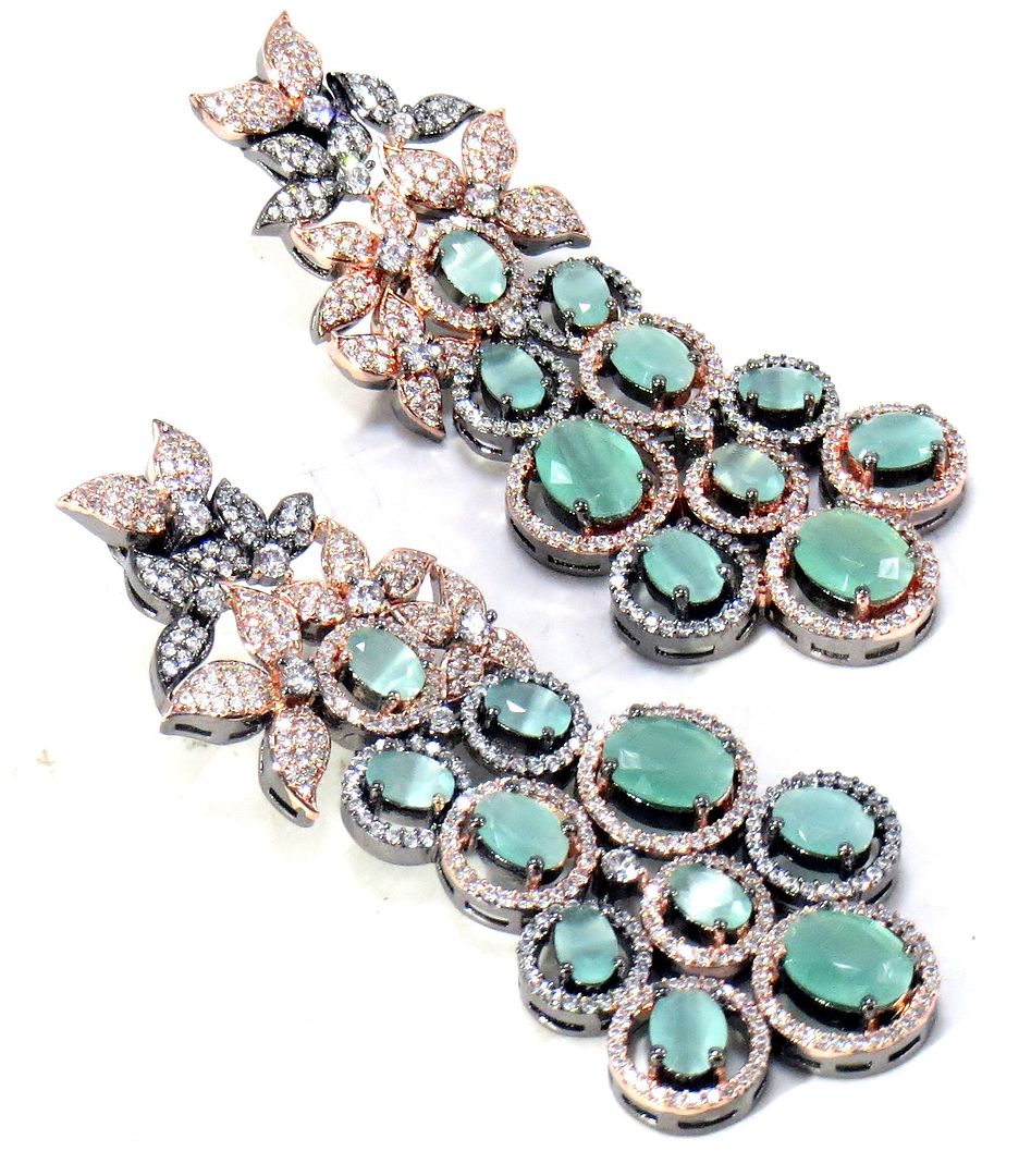 Jewelshingar Jewellery Victorian Plated Diamond Earring For Women ( 62171EAD )