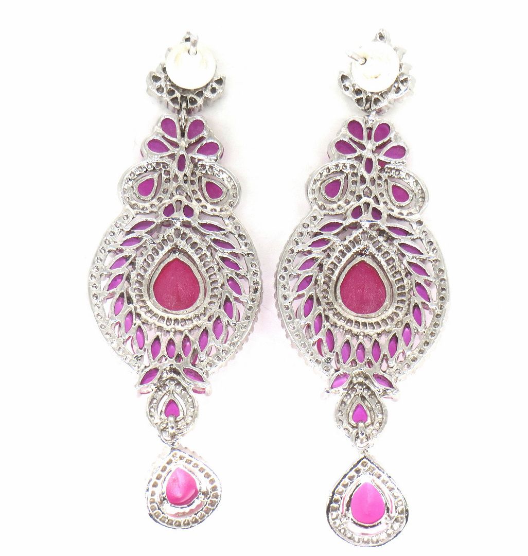 Jewelshingar Jewellery Silver Plated Diamond Earrings For Women ( 62519EAD )