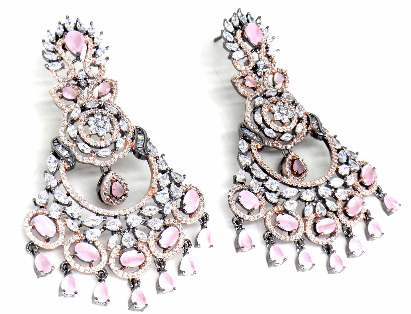 Jewelshingar Jewellery Victorian Plated Diamond Earrings For Women ( 62524EAD )