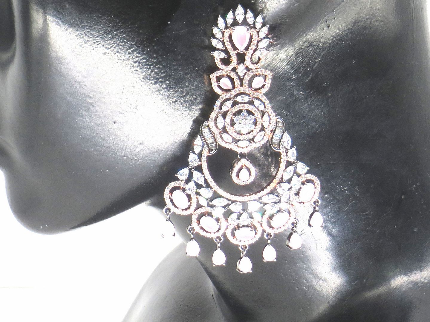 Jewelshingar Jewellery Victorian Plated Diamond Earrings For Women ( 62524EAD )