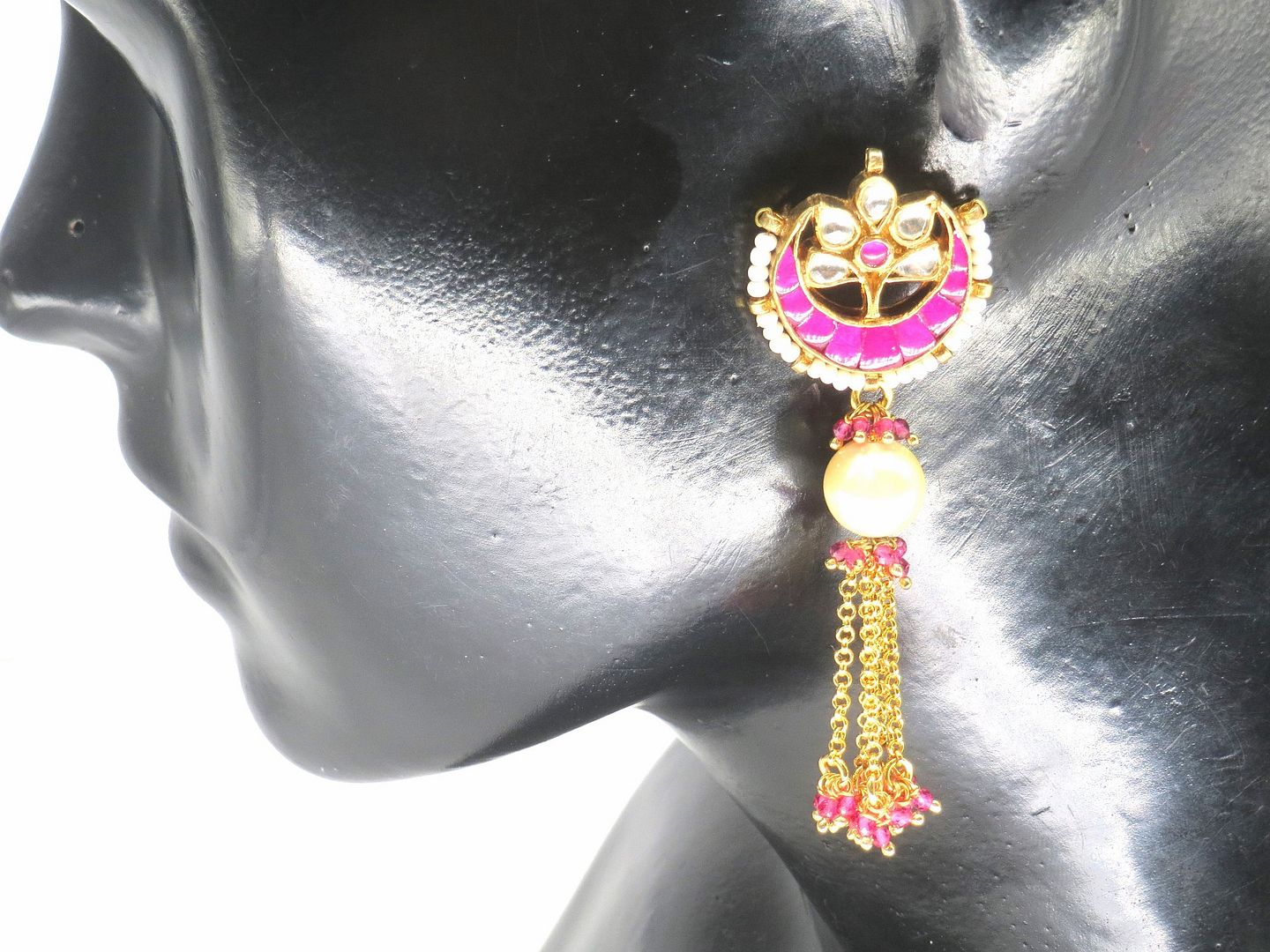 Jewelshingar Jewellery Gold Plated Diamond Earrings For Women ( 62540ACE )