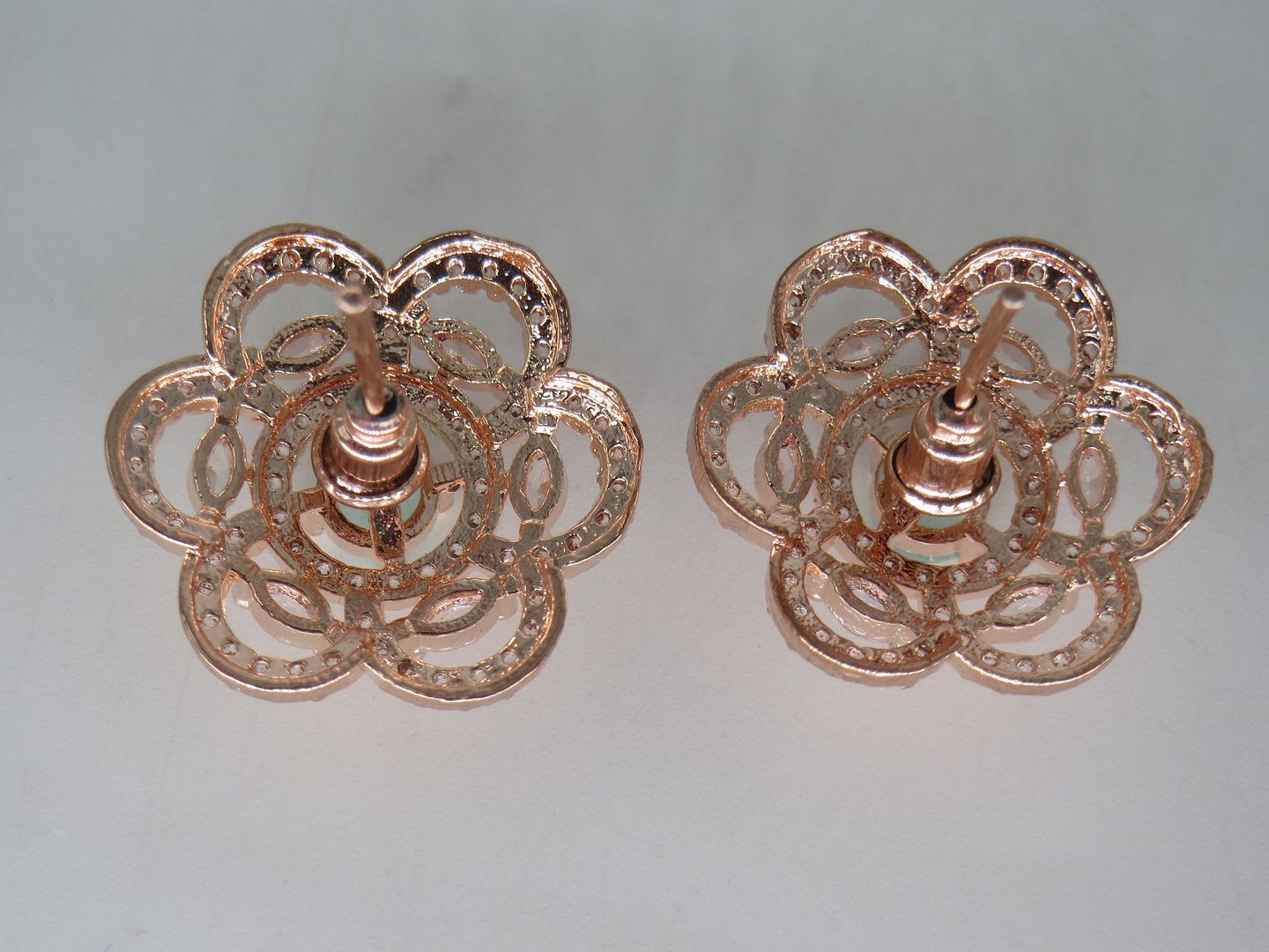 Jewelshingar Jewellery RoseGold Plated Diamond Earrings For Women ( 62566GJT )