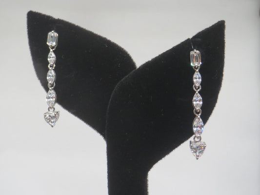 Jewelshingar Jewellery Silver Plated Diamond Earrings For Women ( 62586SSE )