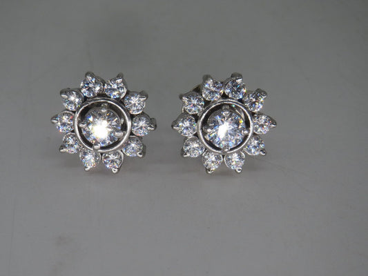 Jewelshingar Jewellery Silver Plated Diamond Earrings For Women ( 62591SSE )