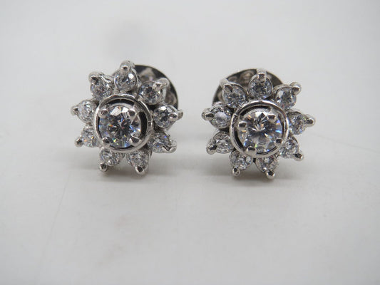 Jewelshingar Jewellery Silver Plated Diamond Earrings For Women ( 62597SSE )