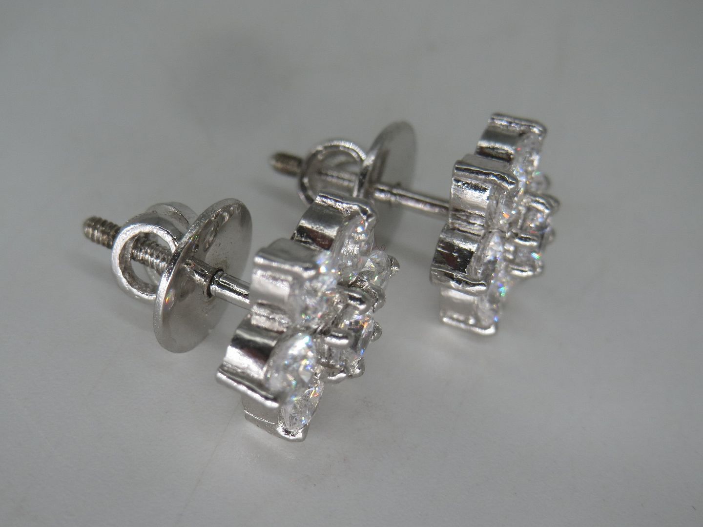 Jewelshingar Jewellery Silver Plated Diamond Earrings For Women ( 62602SSE )