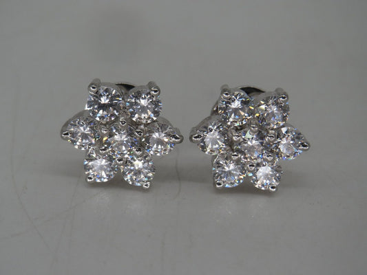 Jewelshingar Jewellery Silver Plated Diamond Earrings For Women ( 62602SSE )