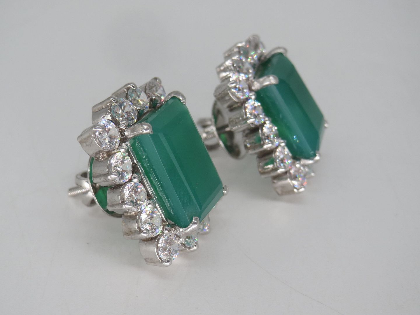 Jewelshingar Jewellery Silver Plated Diamond Earrings For Women ( 62609SSE )