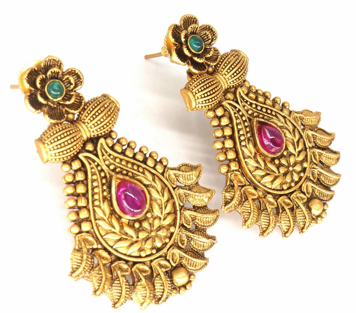 Jewelshingar Jewellery Gold Plated Diamond Earrings For Women ( 62714PED )