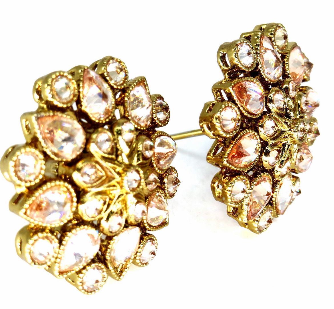 Jewelshingar Jewellery Gold Plated Diamond Earrings For Women ( 62718PES )