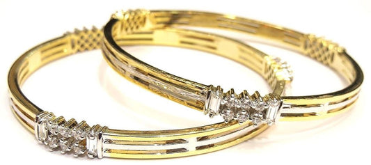 Jewelshingar Jewellery American Diamond Bangles For Women ( 6853-jb-P ) - JEWELSHINGAR