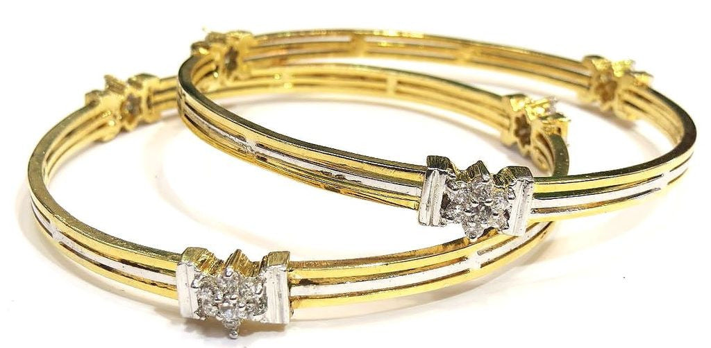 Jewelshingar Jewellery American Diamond Bangles For Women ( 6856-jb-P ) - JEWELSHINGAR