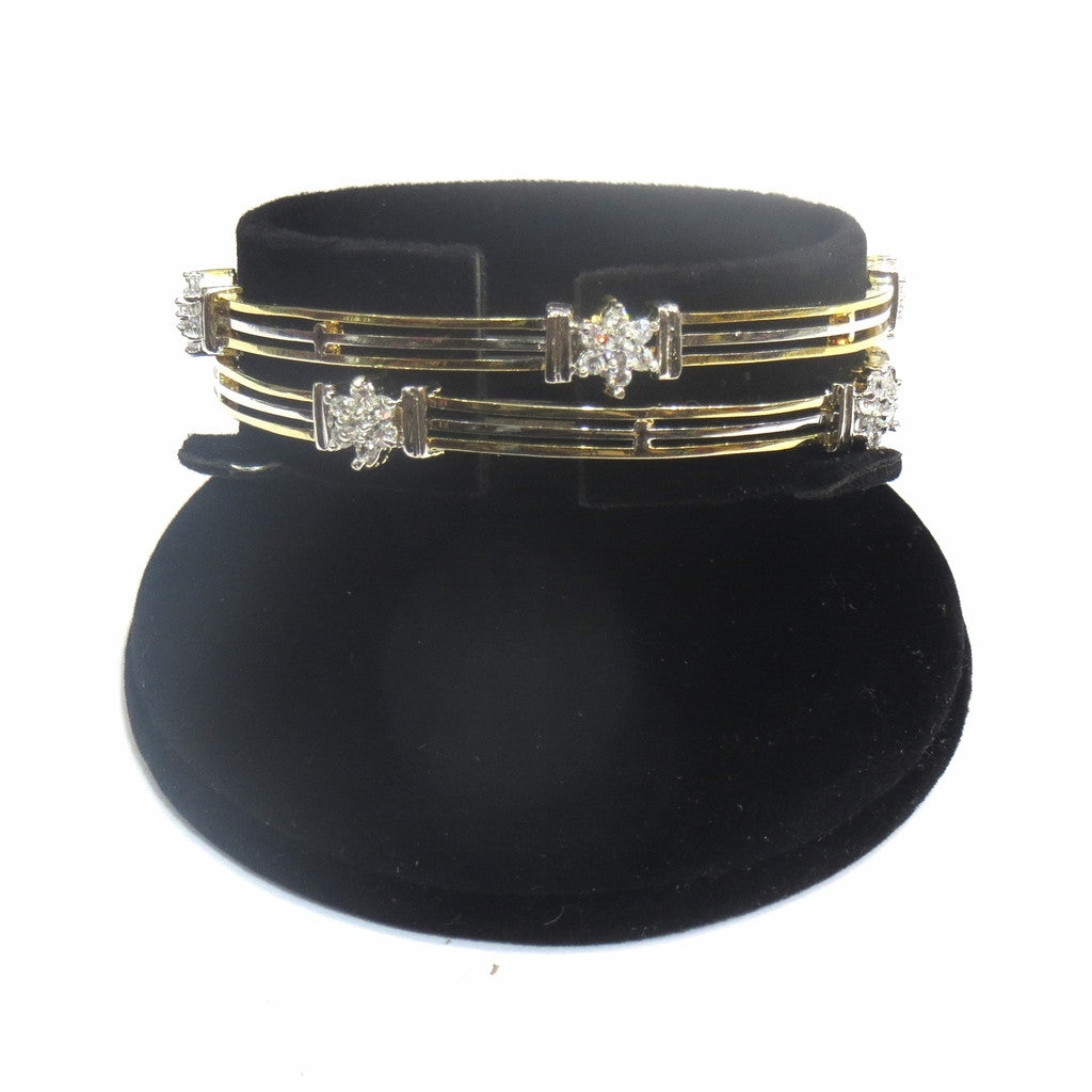 Jewelshingar Jewellery American Diamond Bangles For Women ( 6856-jb-P ) - JEWELSHINGAR