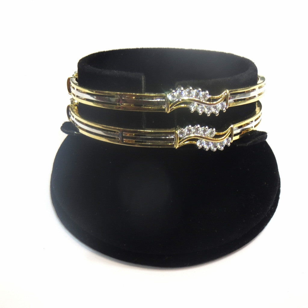 Jewelshingar Jewellery American Diamond Bangles For Women ( 6857-jb-P ) - JEWELSHINGAR
