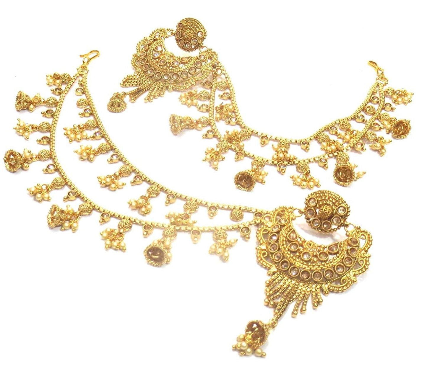 Jewelshingar Jewellery Antique Plated Gold Colour Earrings For Women (43626-pj-kashmiri)