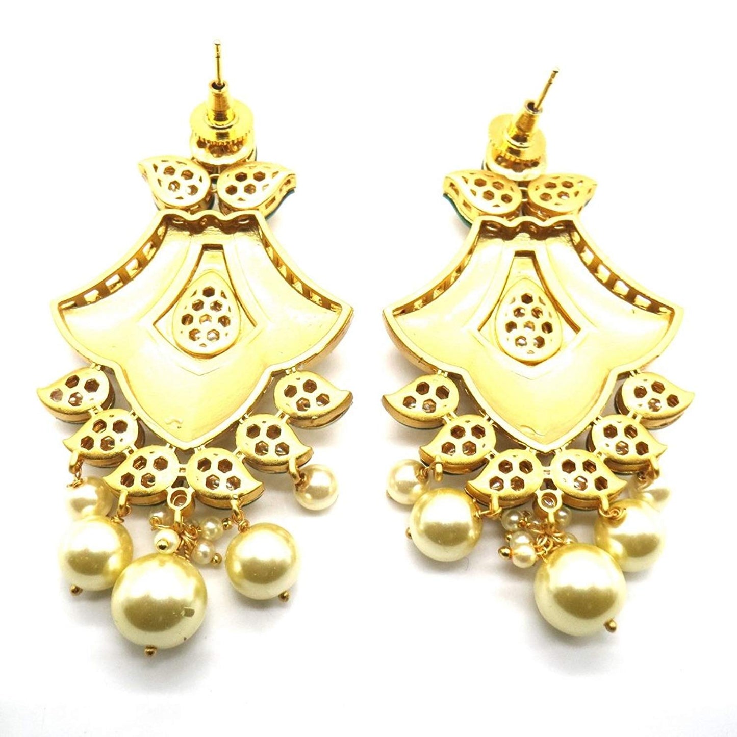 Jewelshingar Jewellery Gold Plated Enamel Colour Earrings For Women (44814-ace)