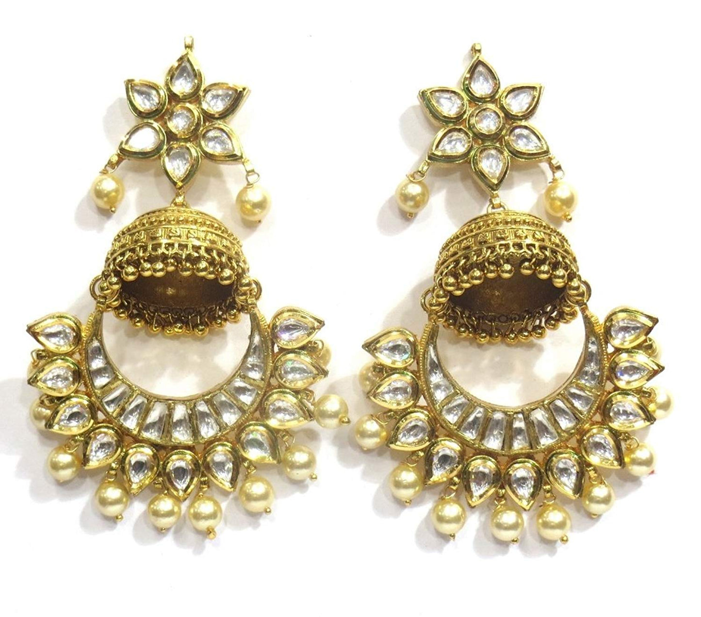 Jewelshingar Jewellery Fine Gold Plated Dangle & Drop Earrings For Women ( 31938-ace )