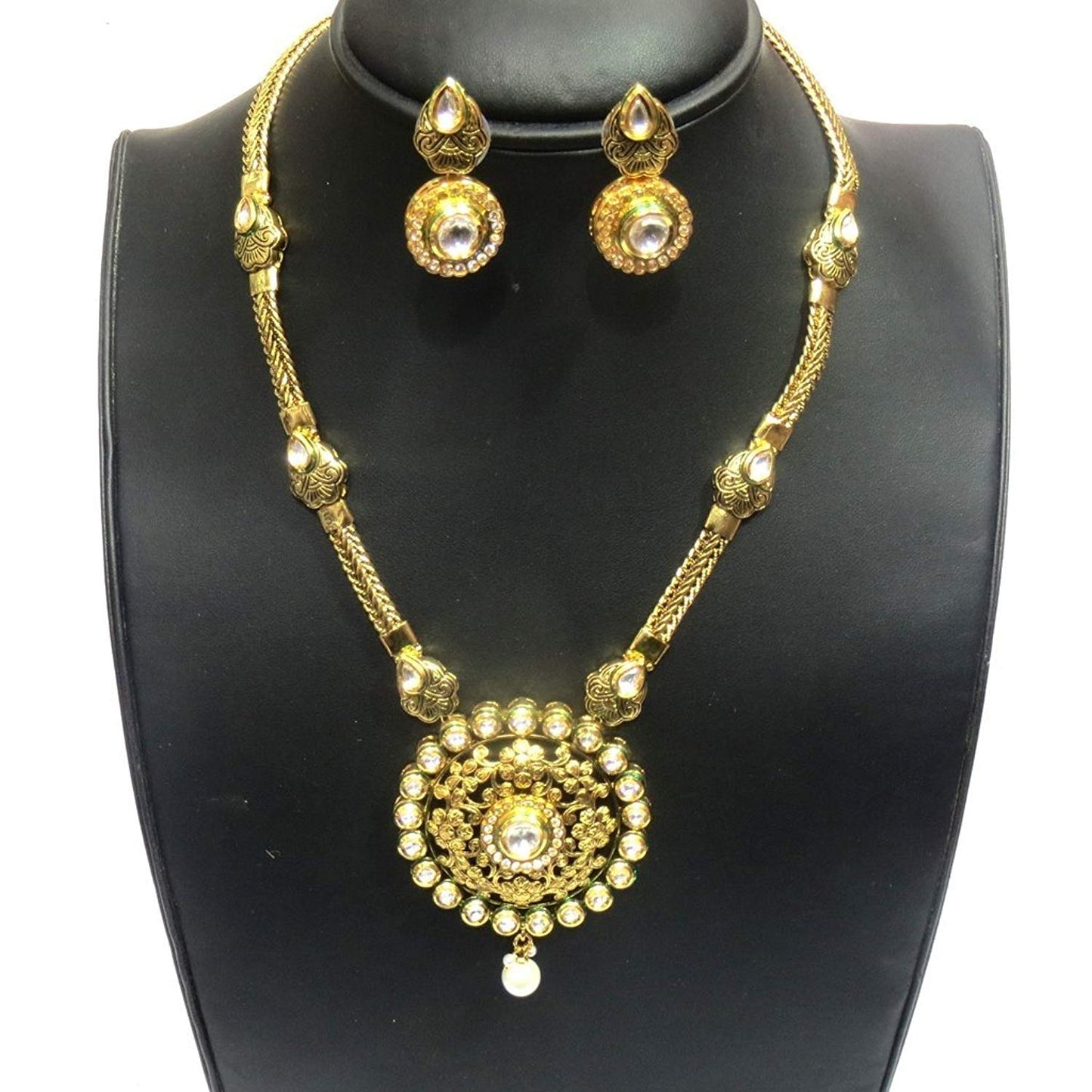 Jewelshingar Jewellery Fine Quality Gold Plated Pendant Set For Women ( 26146-acs )