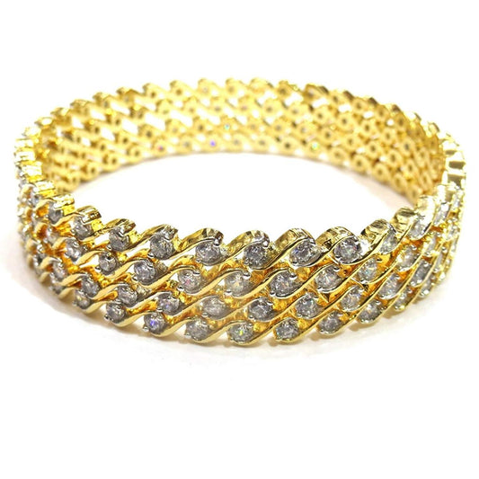 Jewelshingar Jewellery Exclusive Diamond Looking Bangles For Women ( 37847-jb-p )