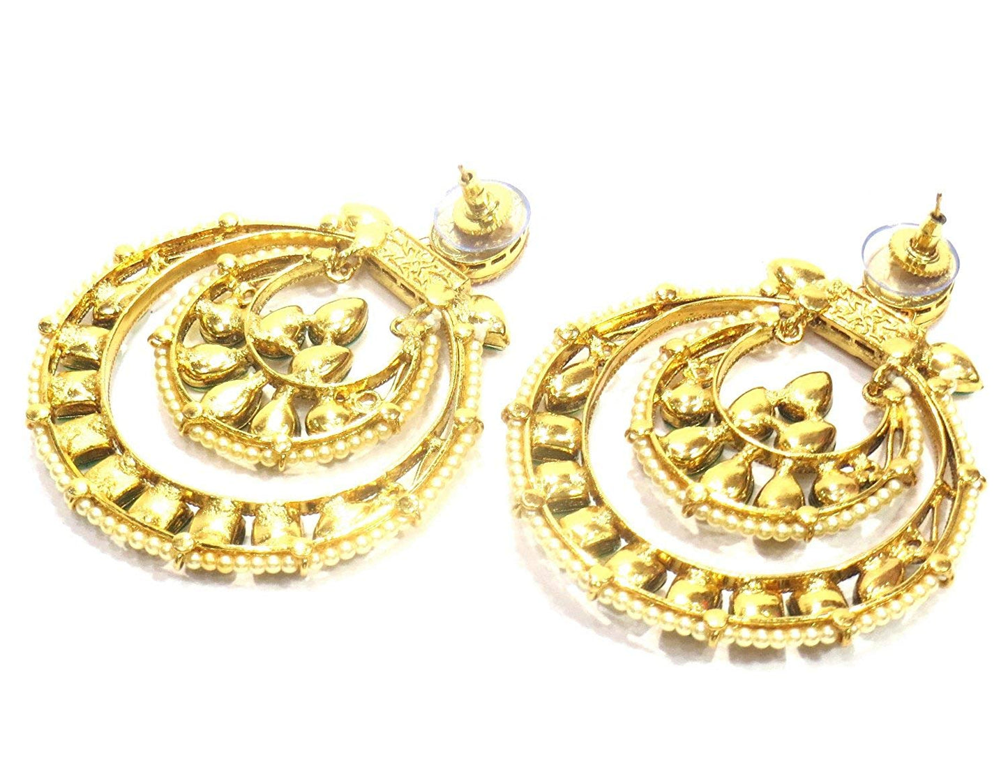 Jewelshingar Jewellery Shingar Jewellery Polki Kundan Super Fine Earrings For Women ( 41885-earrings-ace-ruby )