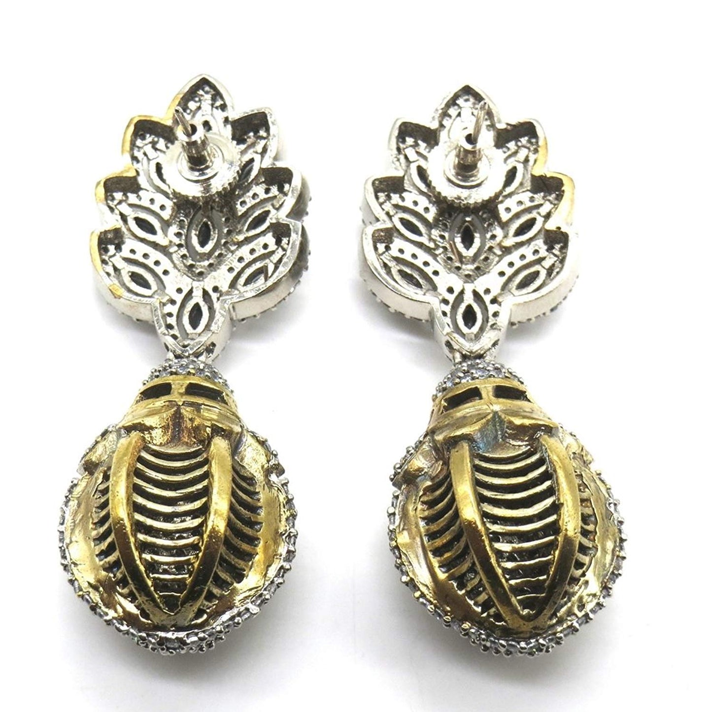 Jewelshingar Jewellery Victorian Plated Black Colour Earrings For Women (44699-ead)