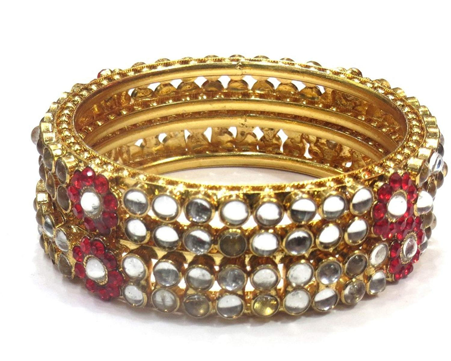 Jewelshingar Jewellery Fine Gold Plated Bangles Set For Women ( 36784-bc-p )