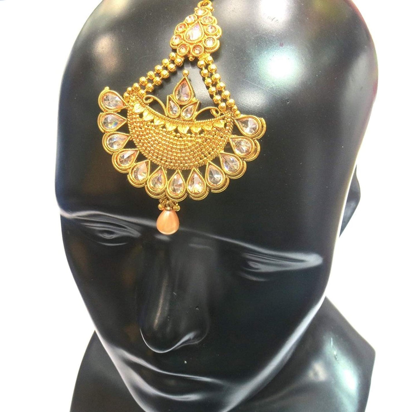 Jewelshingar Jewellery Fine Gold Plated Maangtikka For Women ( 32454-maangtikka )