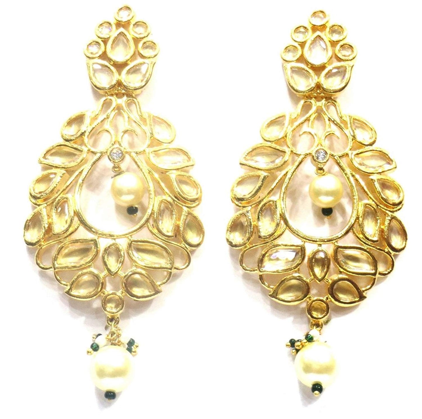 Jewelshingar Jewellery Fine Gold Plated Dangle & Drop Earrings For Girls ( 34787-ace )