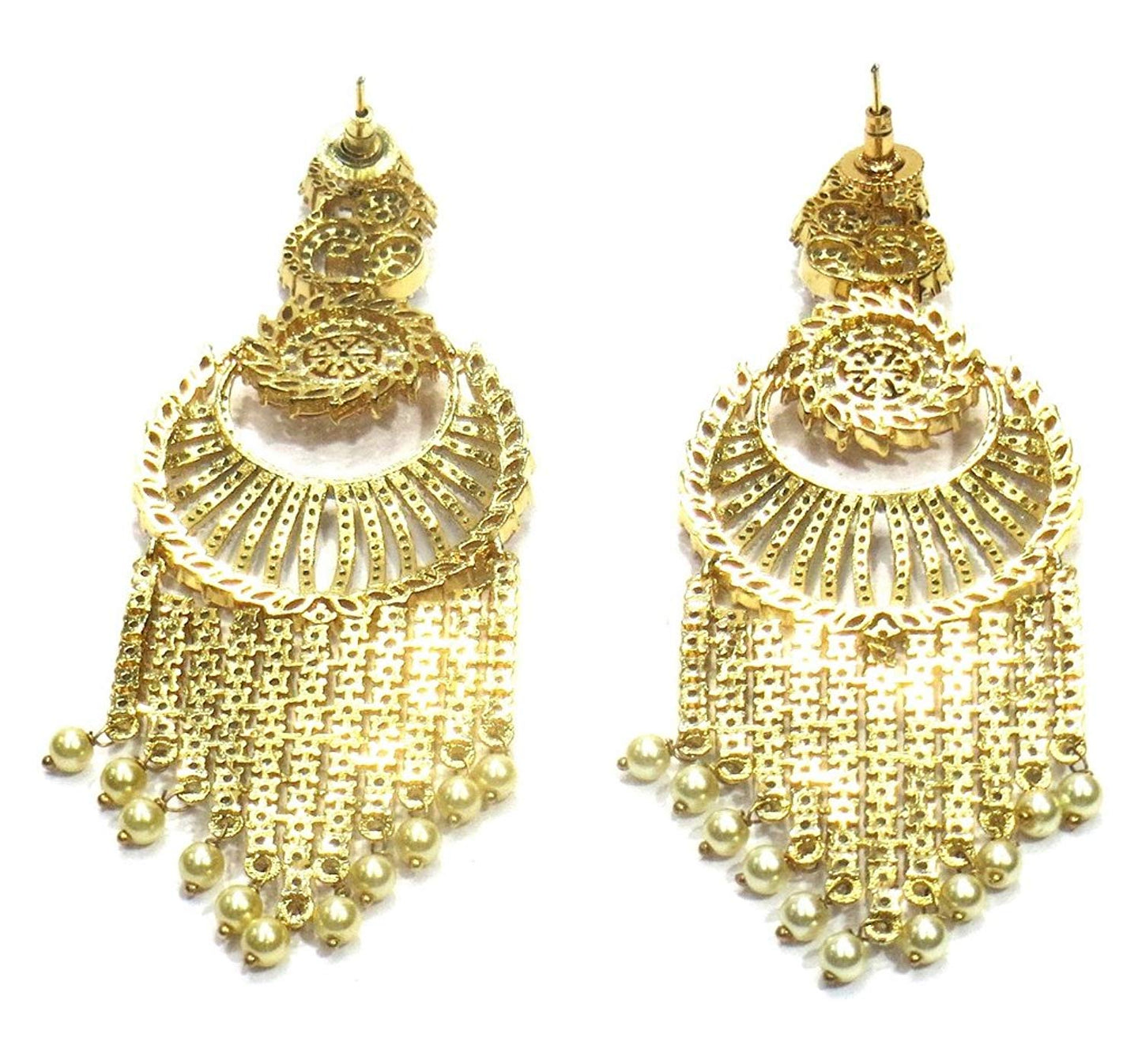 Jewelshingar Jewellery Fine Gold Plated Dangle & Drop Earrings For Girls ( 34431-ead-gold )