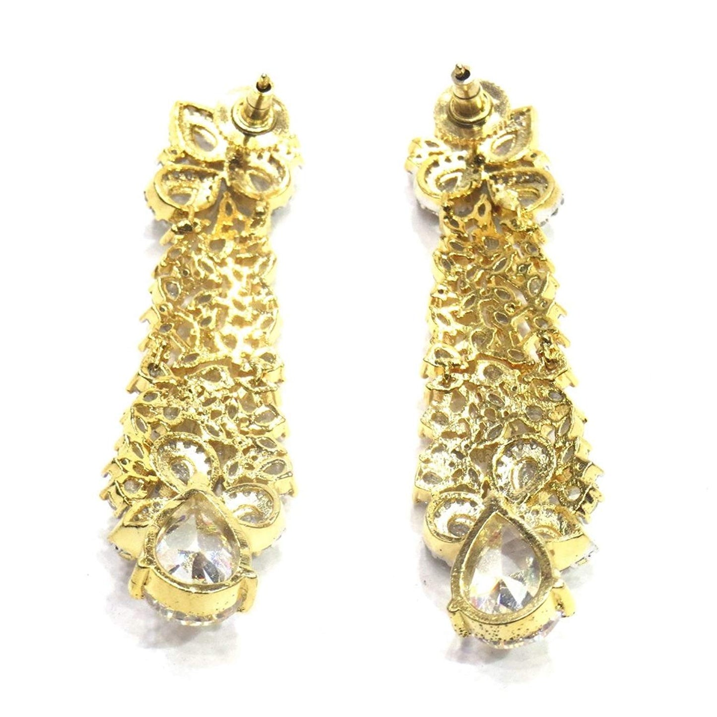 Jewelshingar Jewellery Fine Gold Plated Dangle & Drop Earrings For Girls ( 34293-ead )