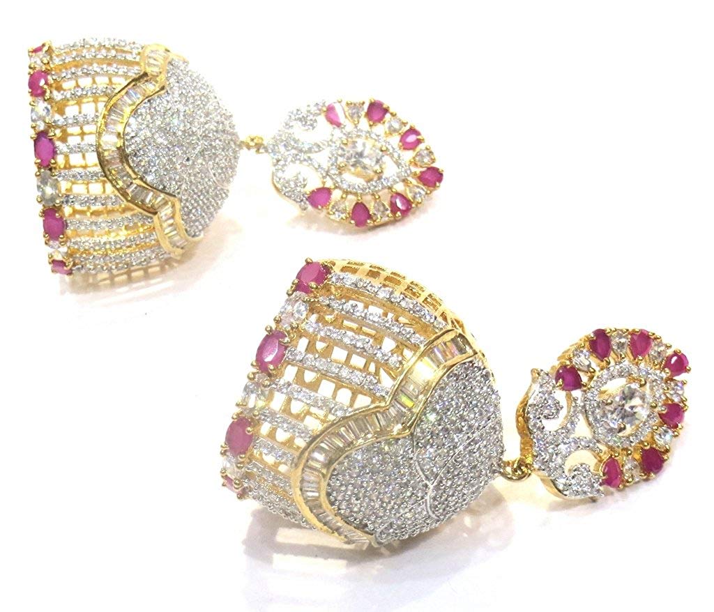 Jewelshingar Jewellery Shingar Jewellery Jhumki Earrings For Women ( 42234-ead-jhumki-ruby )