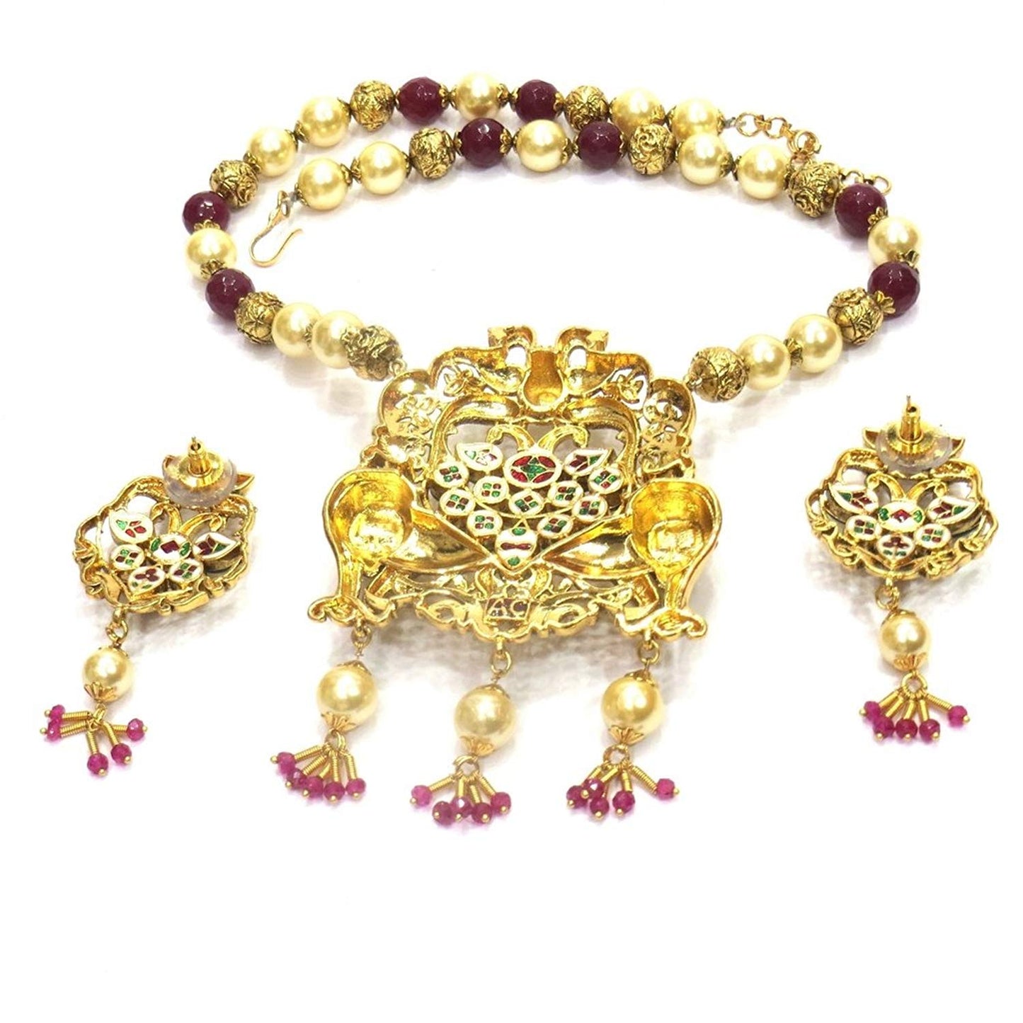 Jewelshingar Jewellery Exclusive Necklace Pendant Set For Women ( 37552-acs-ps-ruby )