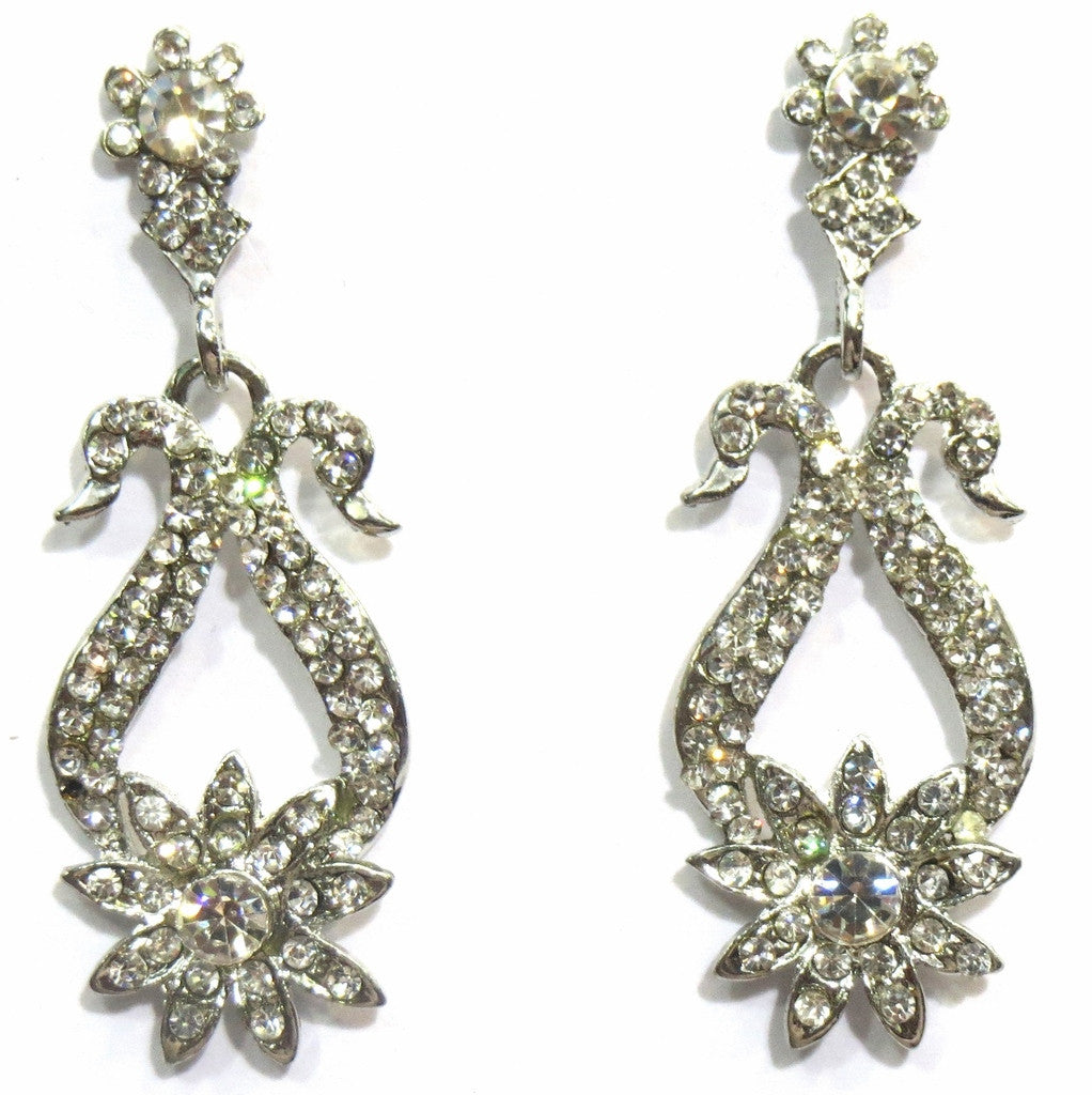 Shingar Jewelry Ksvk Jewels Cubic Zirconia Earrings Danglers For Women Jewellery ( 8428-ez-silver ) - JEWELSHINGAR
