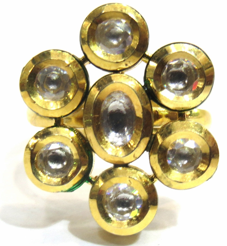 Jewelshingar Polki Kundan Ring For Women Jewellery ( 8797-acr-kundan-main ) - JEWELSHINGAR