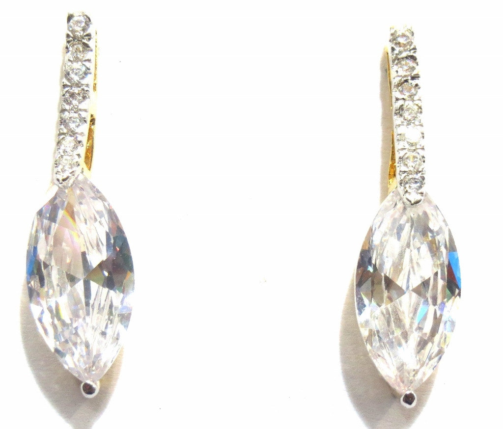 Jewelshingar Cubic Zirconia Earrings Danglers For Women Jewellery ( 9084-ead-clear ) - JEWELSHINGAR