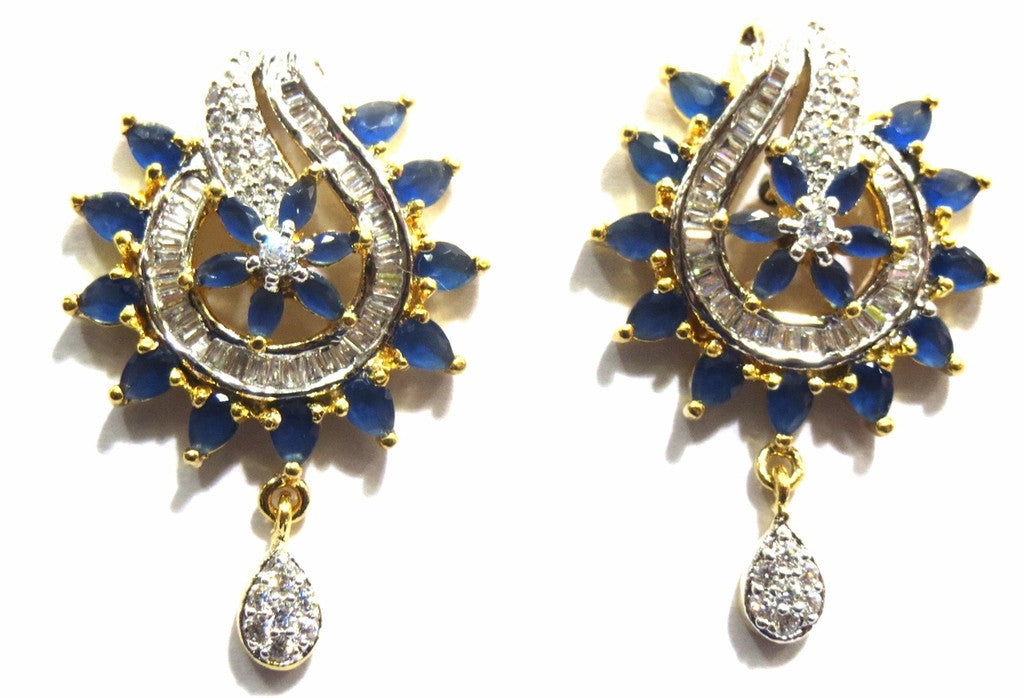 Jewelshingar American Diamond Studs Earrings For Women Jewellery ( 9096-gjt-ruby ) - JEWELSHINGAR