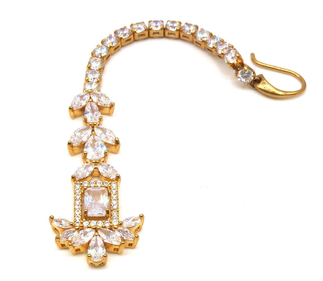 Jewelshingar Jewellery Gold Plated Diamond Maangtikka For Women ( 91830MTD )