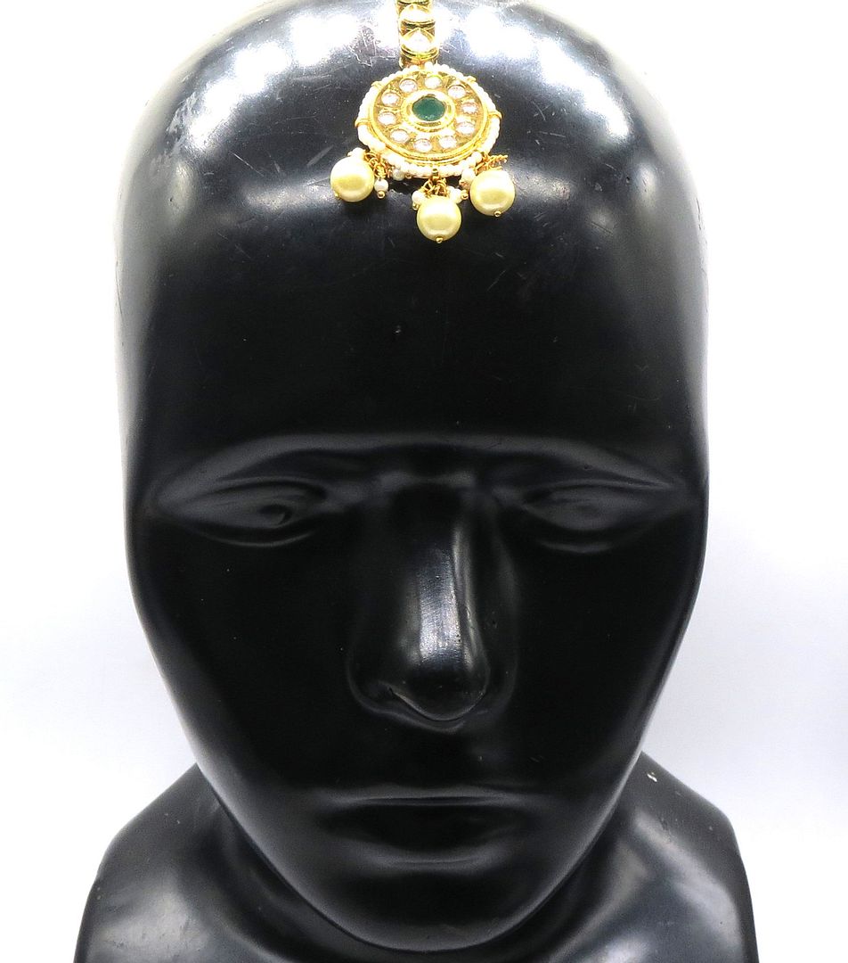 Jewelshingar Jewellery Gold Plated Kundan Maangtikka For Women ( 91924MTK )