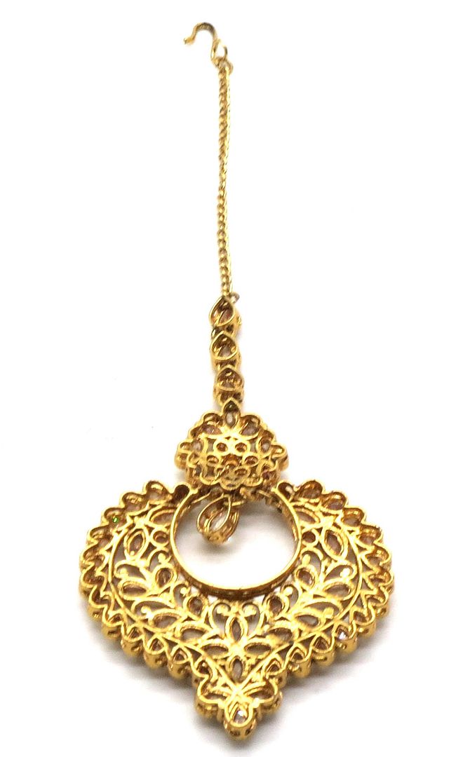 Jewelshingar Jewellery Antique Plated Polki Maangtikka For Women ( 91974MTP )