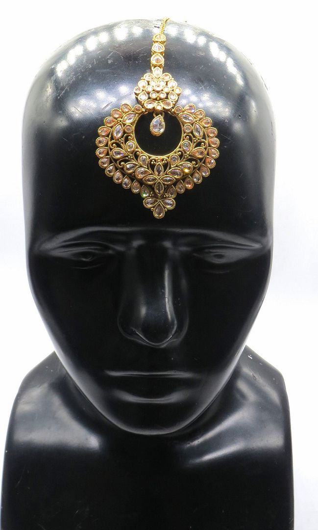 Jewelshingar Jewellery Antique Plated Polki Maangtikka For Women ( 91974MTP )