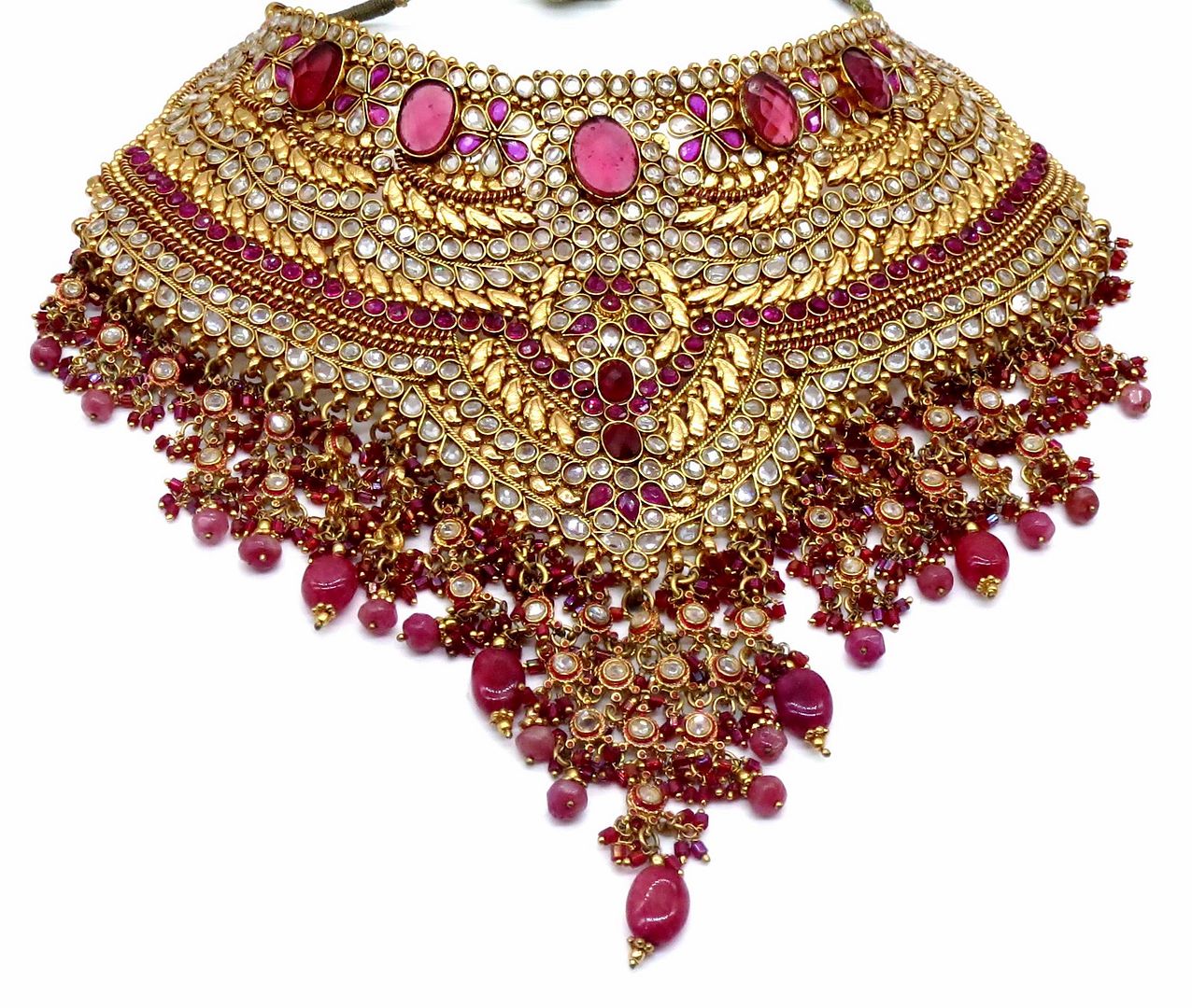 Jewelshingar Jewellery Antique Plated Semi Bridal Choker Necklace With Earrings And Maangtikka For Women ( 92099NEM )