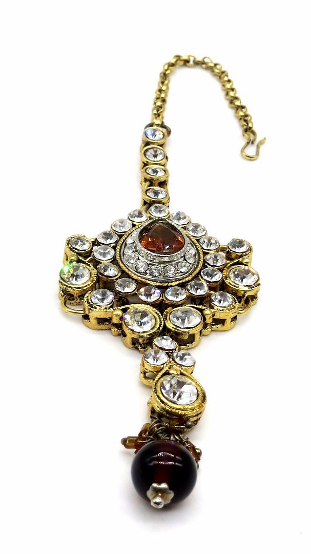 Jewelshingar Jewellery Gold Plated Polki Maangtikka For Women ( 92229MTP )