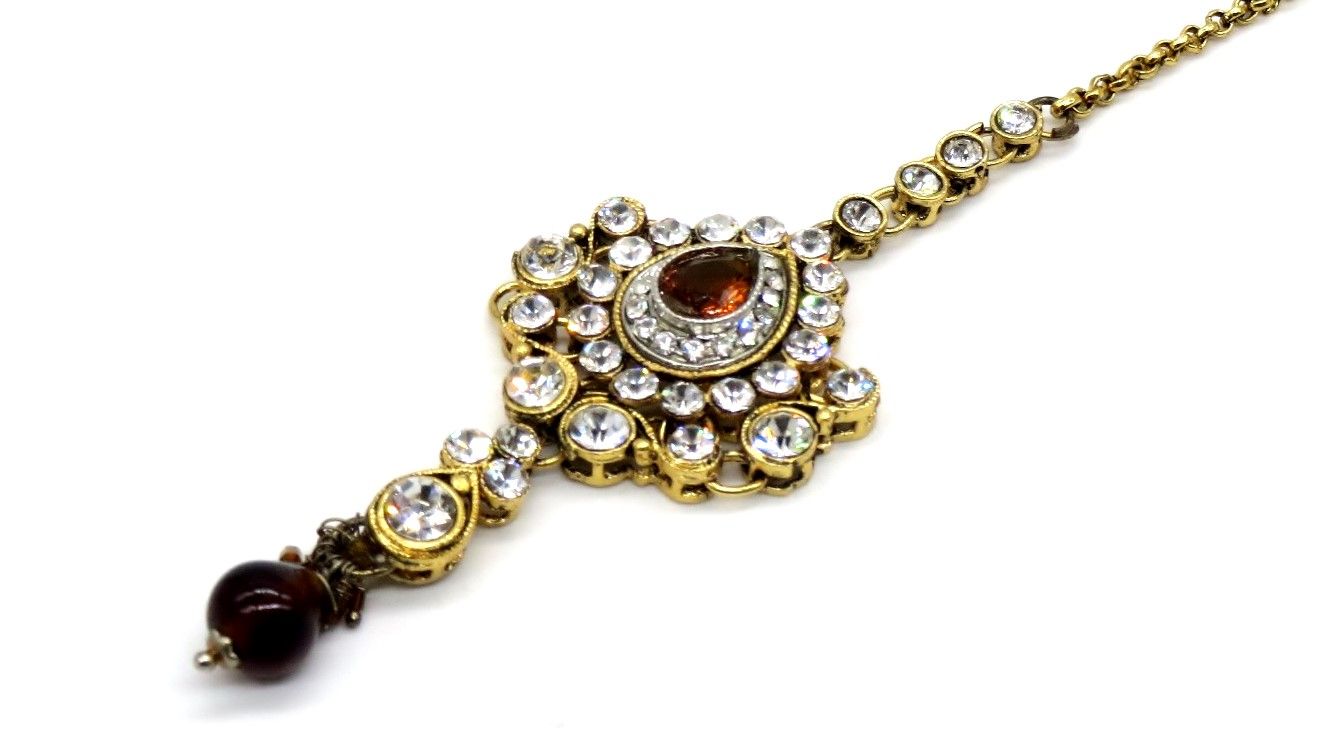 Jewelshingar Jewellery Gold Plated Polki Maangtikka For Women ( 92229MTP )