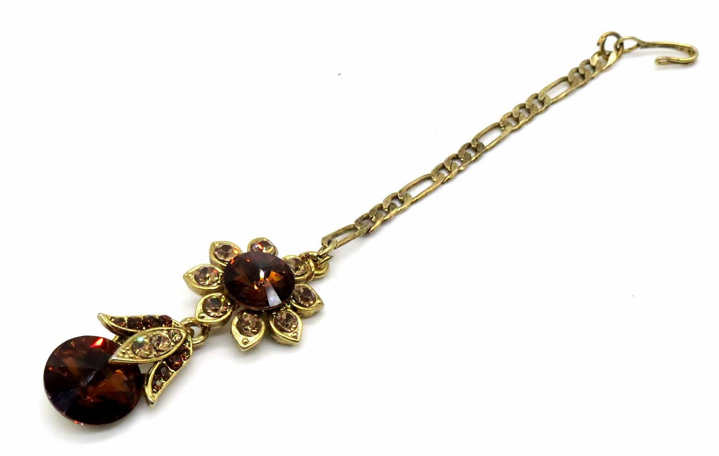 Jewelshingar Jewellery Gold Plated Zircon Maangtikka For Women ( 92255MTZ )