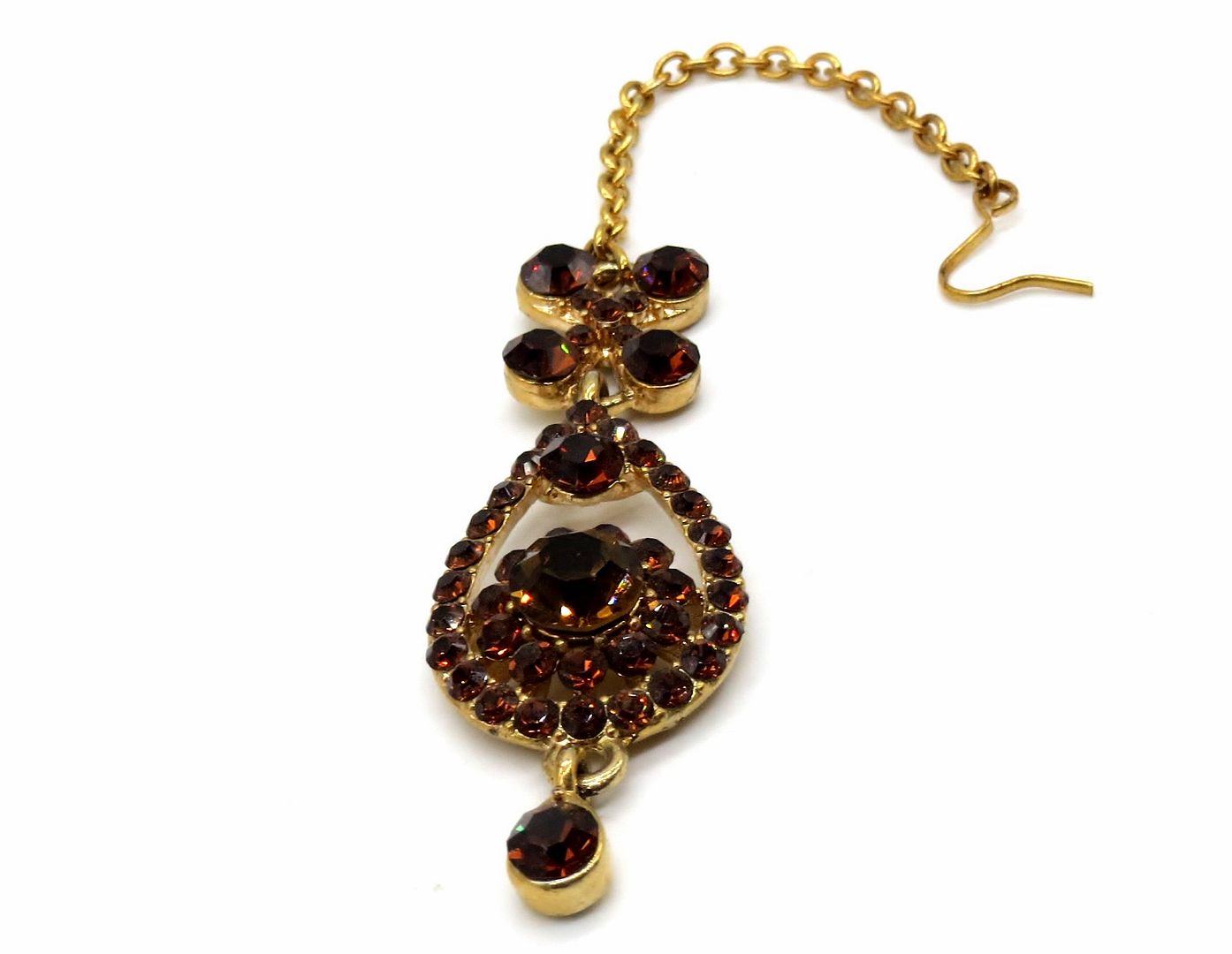 Jewelshingar Jewellery Gold Plated Zircon Maangtikka For Women ( 92260MTZ )