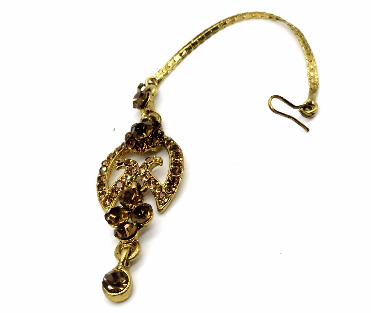 Jewelshingar Jewellery Gold Plated Zircon Maangtikka For Women ( 92265MTZ )