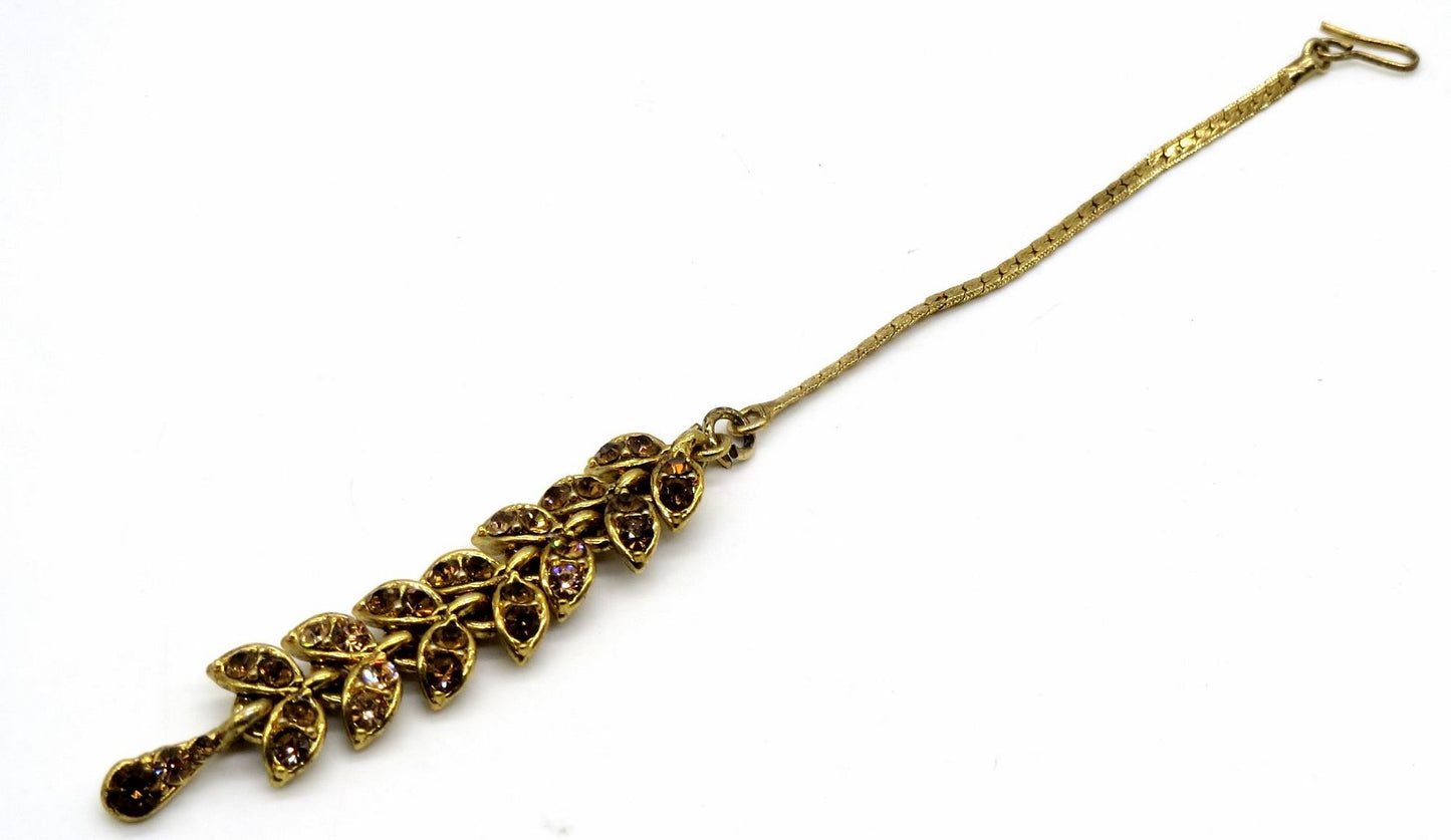Jewelshingar Jewellery Gold Plated Zircon Maangtikka For Women ( 92273MTZ )