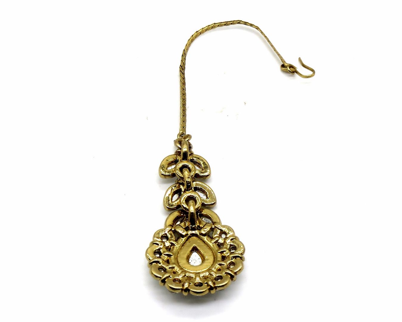 Jewelshingar Jewellery Gold Plated Zircon Maangtikka For Women ( 92349MTZ )